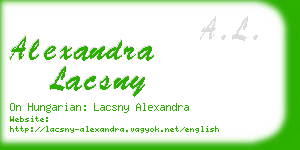 alexandra lacsny business card